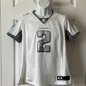 Atlanta Falcons Matt Ryan Nike White and Gray Jersey with V-Neck and Mesh Fabric